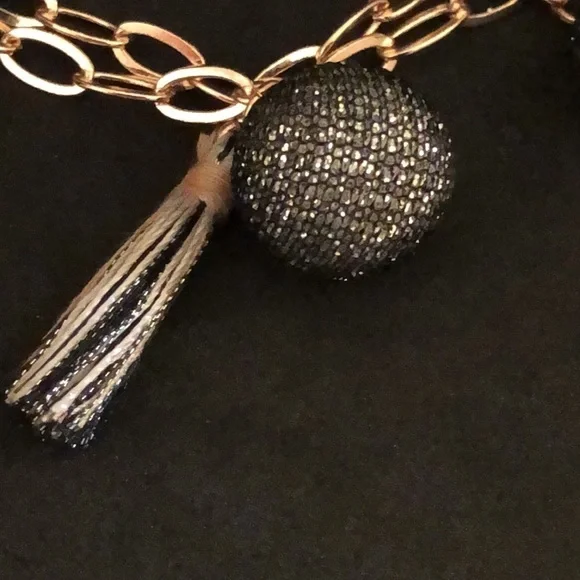 Rebecca Minkoff Rose Gold Pom and Tassel Bracelet - Picture 2 of 5